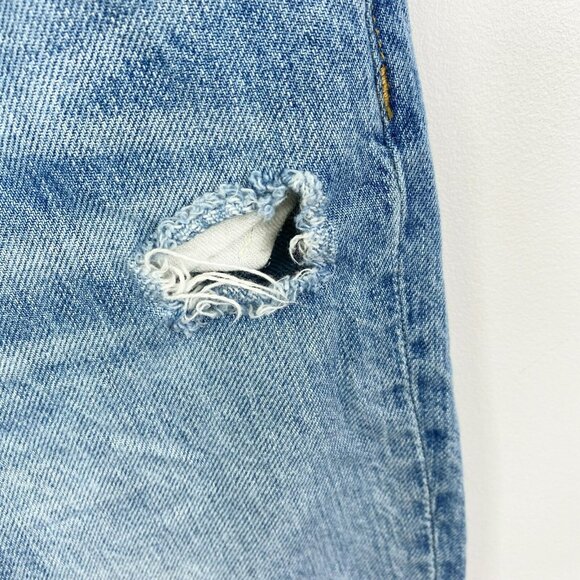 GRLFRND Jeans Denim Blue Karolina Domenico High Rise Tapered Button Fly Size 25 - Picture 3 of 7